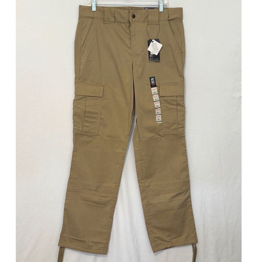 5.11 Tactical Women's Flex-Tac TDU Ripstop Pants-TDU Khaki-Size 12 Long Uniform